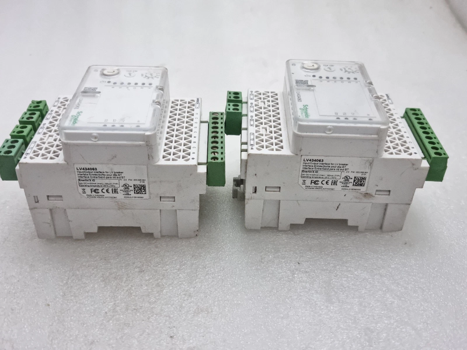 Lot of 2 Pcs Schneider Electric LV434063 Input/Output Interface for LV Breaker